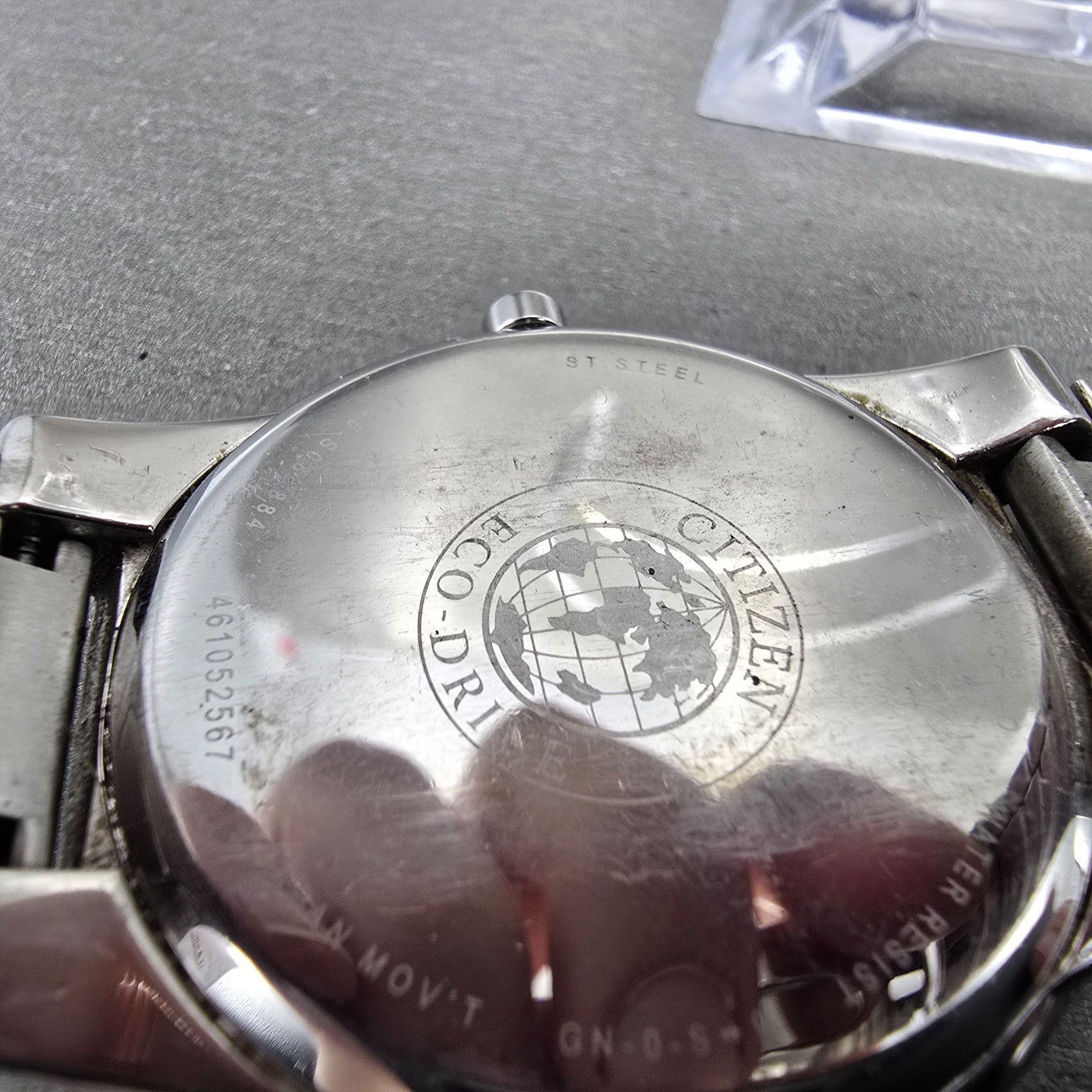 Citizen Eco-Drive Watch Men 40mm Black Dial Silver Tone Date J165-S086884 Runs9