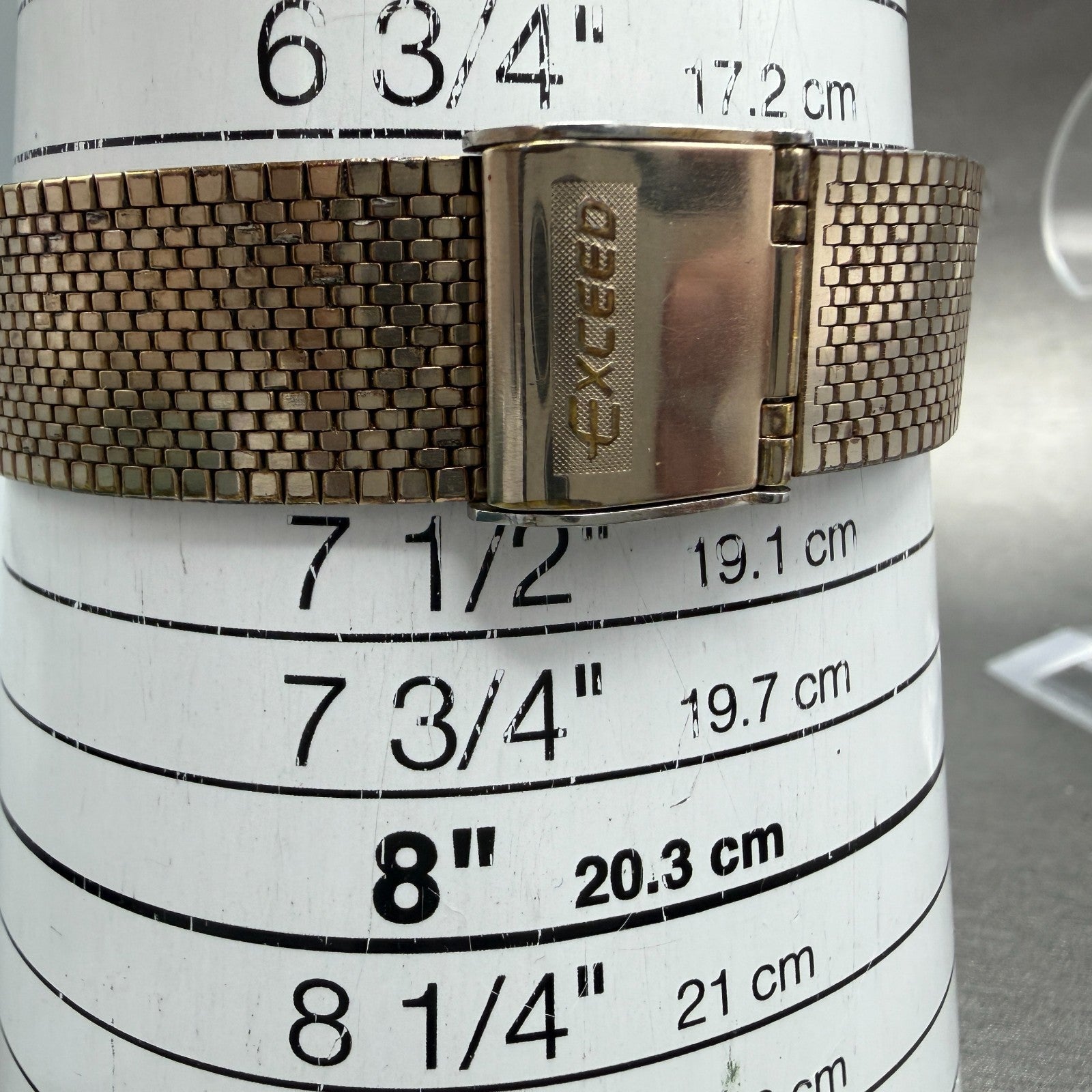 Citizen Exceed Watch Men 29mm Champagne Dial Rose Gold Tone Rectangle 7120 PARTS11