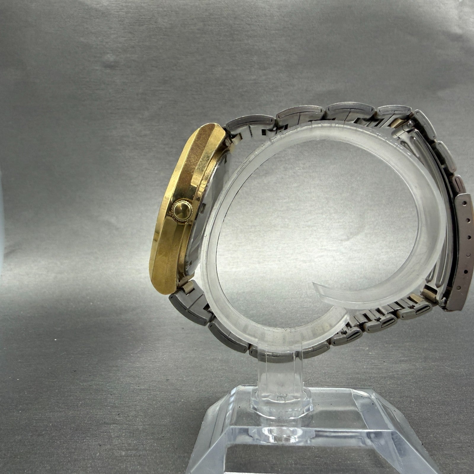 Seiko Automatic Watch Men 37mm Champagne Dial Gold Daydate 6309-5059 Runs VTG6