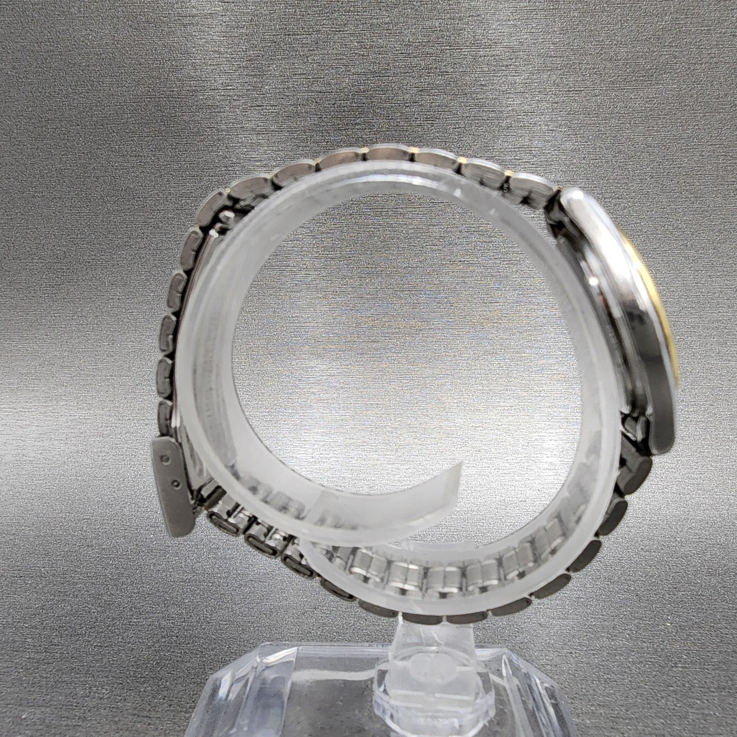Seiko Watch Women 26mm White Dial Two Tone Date Round 7n890021 New Battery8