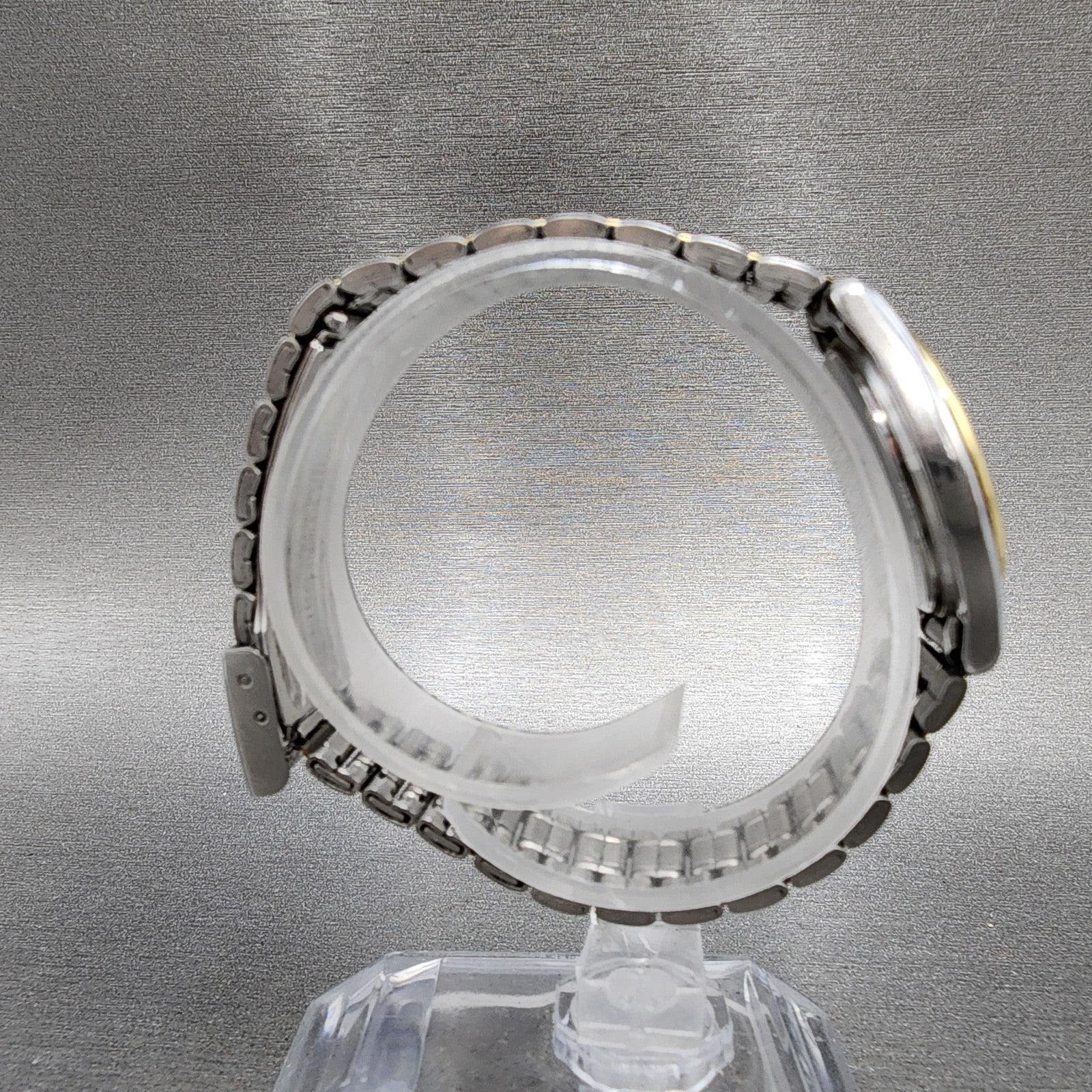 Seiko Watch Women 26mm White Dial Two Tone Date Round 7n890021 New Battery8