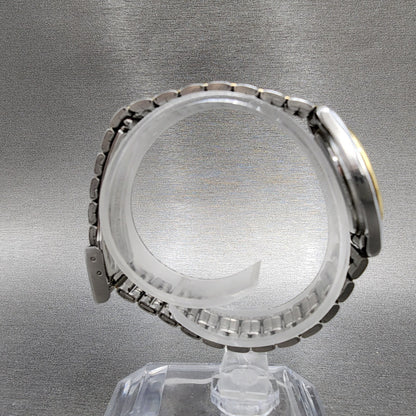 Seiko Watch Women 26mm White Dial Two Tone Date Round 7n890021 New Battery8