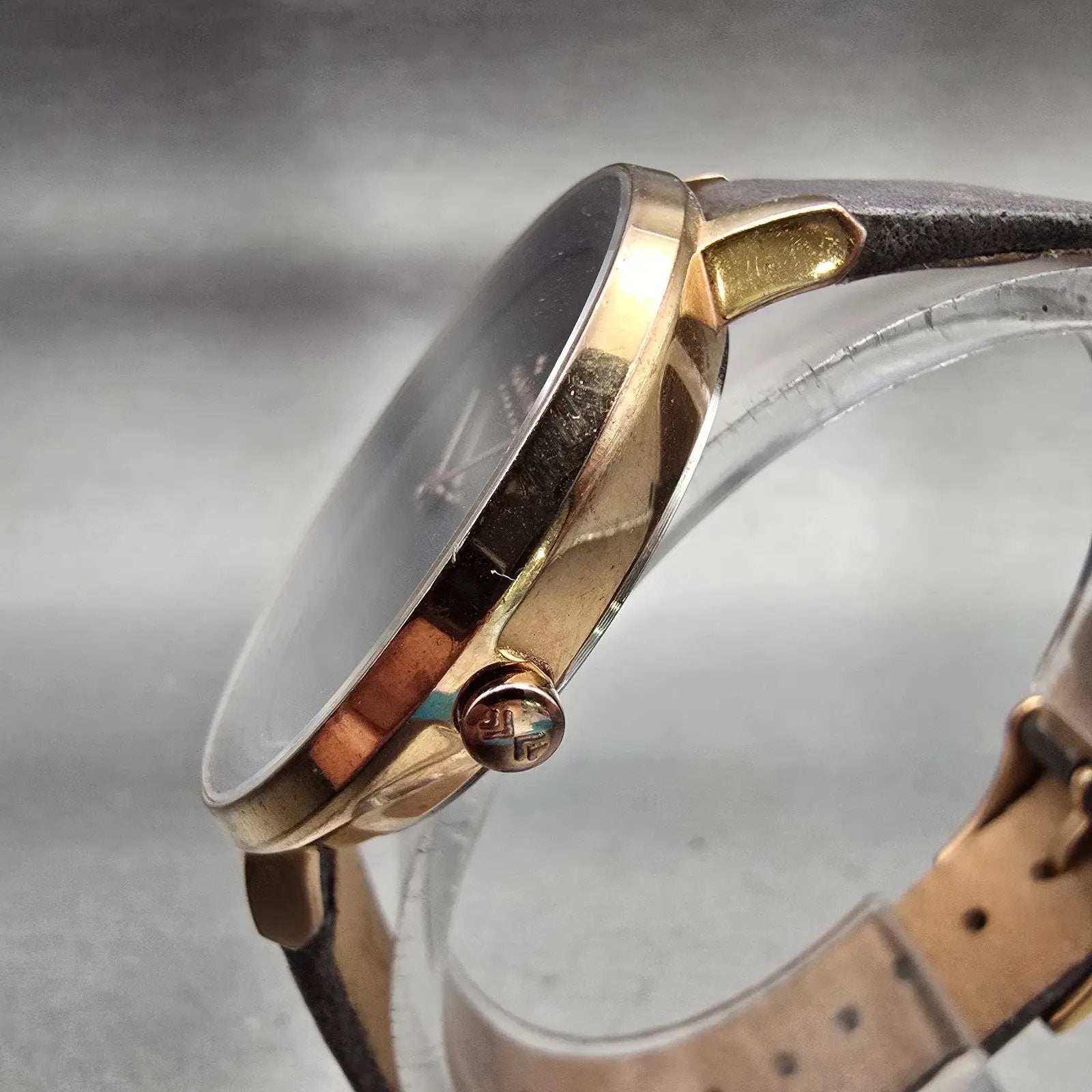Skagen Ditte Watch Women 36mm Gray Dial Gold Tone Round SKW2216 New Battery2