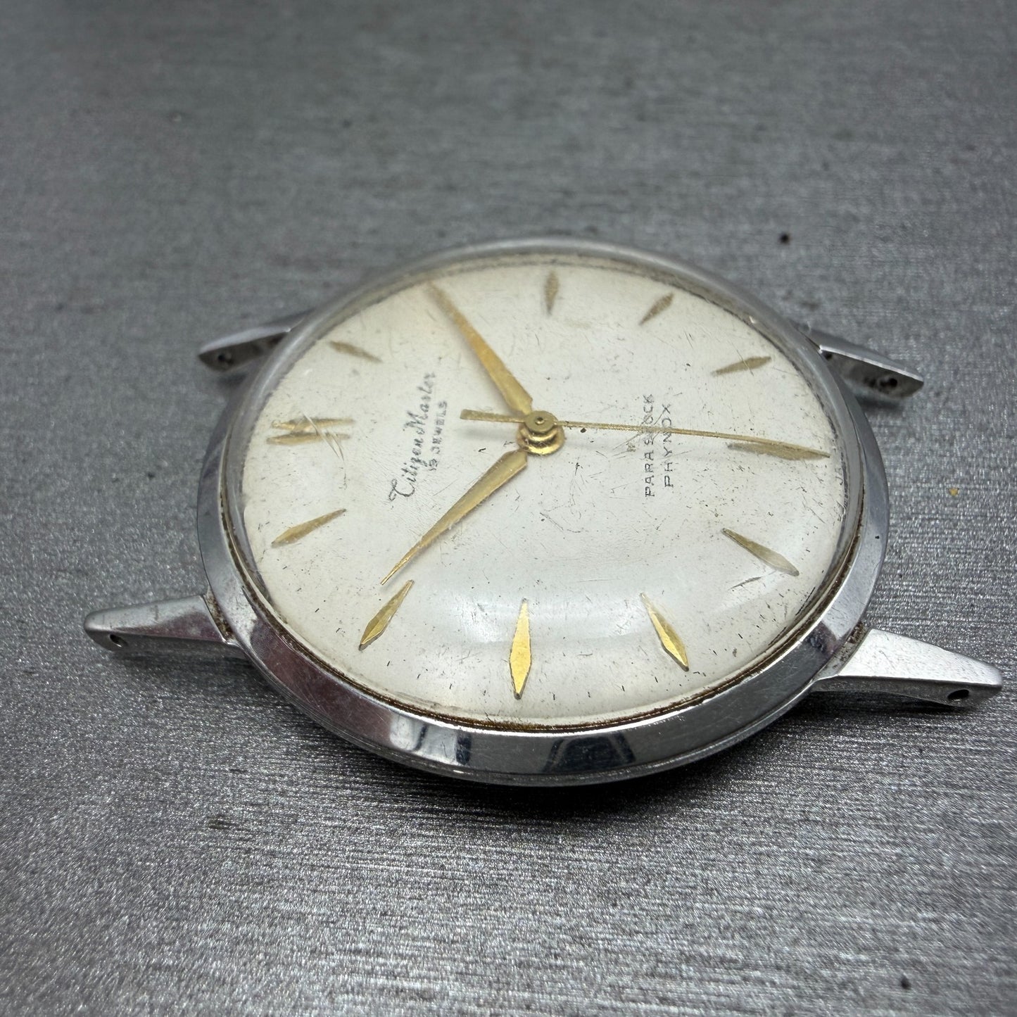Citizen Masers Phynox Watch Men 35mm White Dial Silver Tone Manual PARTS Vintage4