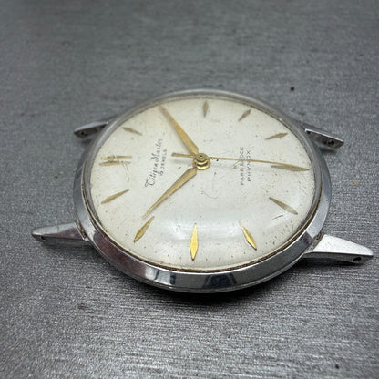 Citizen Masers Phynox Watch Men 35mm White Dial Silver Tone Manual PARTS Vintage4
