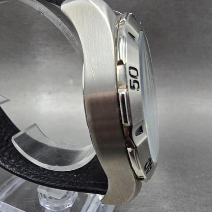 Nautica Dive Watch Men 45mm Gray Dial Silver Daydate Round N14570G New battery3