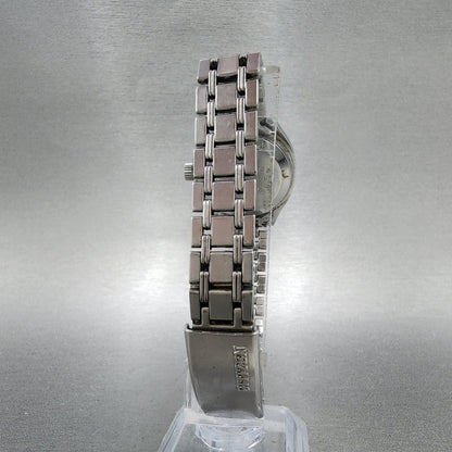 Citizen Automatic Watch Women White Dial Silver Tone Daydate Round Runs 66007