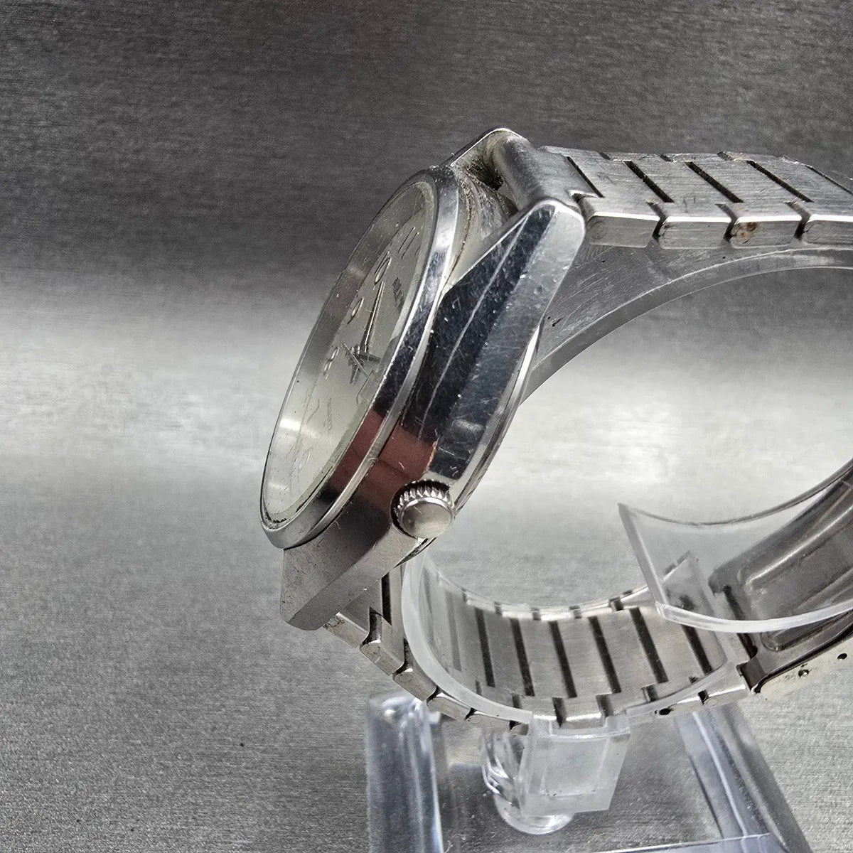 Seiko Alba Watch Men 35mm Silver Dial Silver Tone Daydate Y504-0010 New Battery2