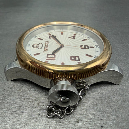 Invicta Russian Diver Watch Men 49mm White Dial Two Tone Round 10472 New Battery3