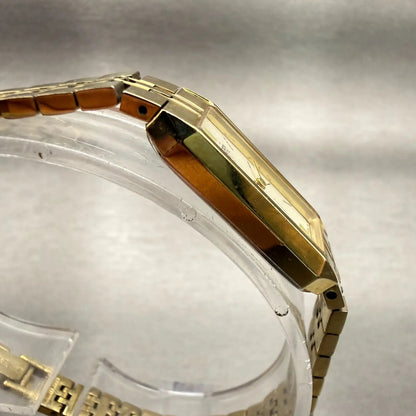 Citizen Watch Women 13mm Champagne Dial Gold Tone Rectangle 5421-S96460 New Batt3
