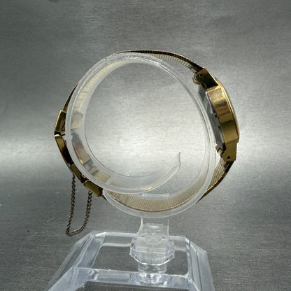 Seiko Watch Women 22mm Champagne Dial Gold Tone Octagon 16-5890 New Battery VTG8