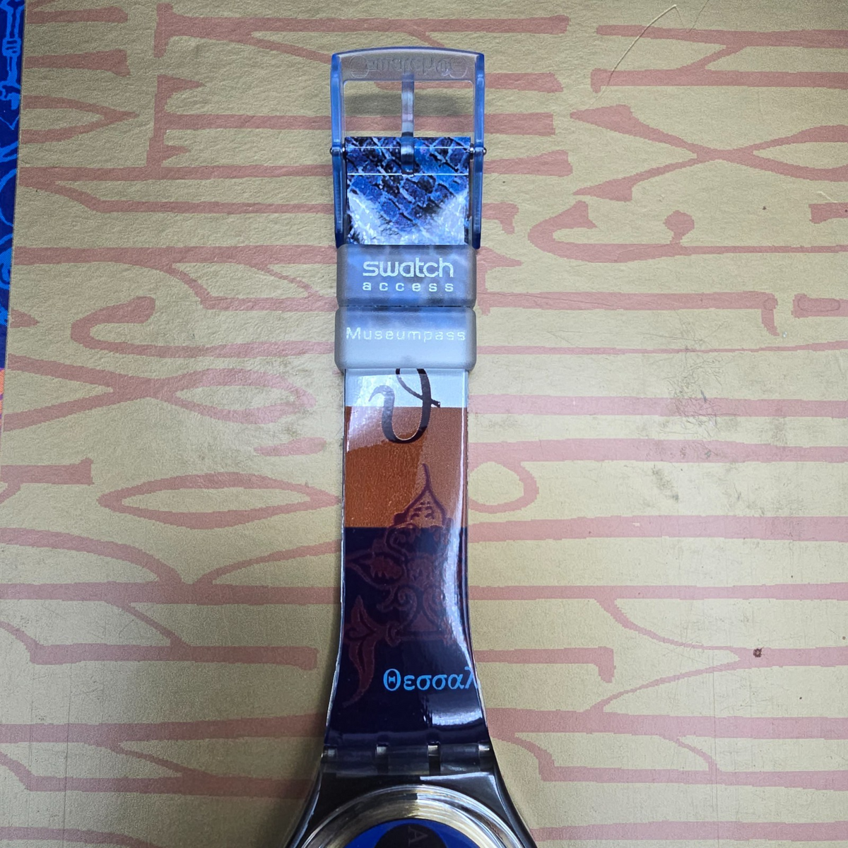 Swatch Access Avaton Watch Men 34mm Blue Dial Blue Case SKZ107 New Battery NOS12