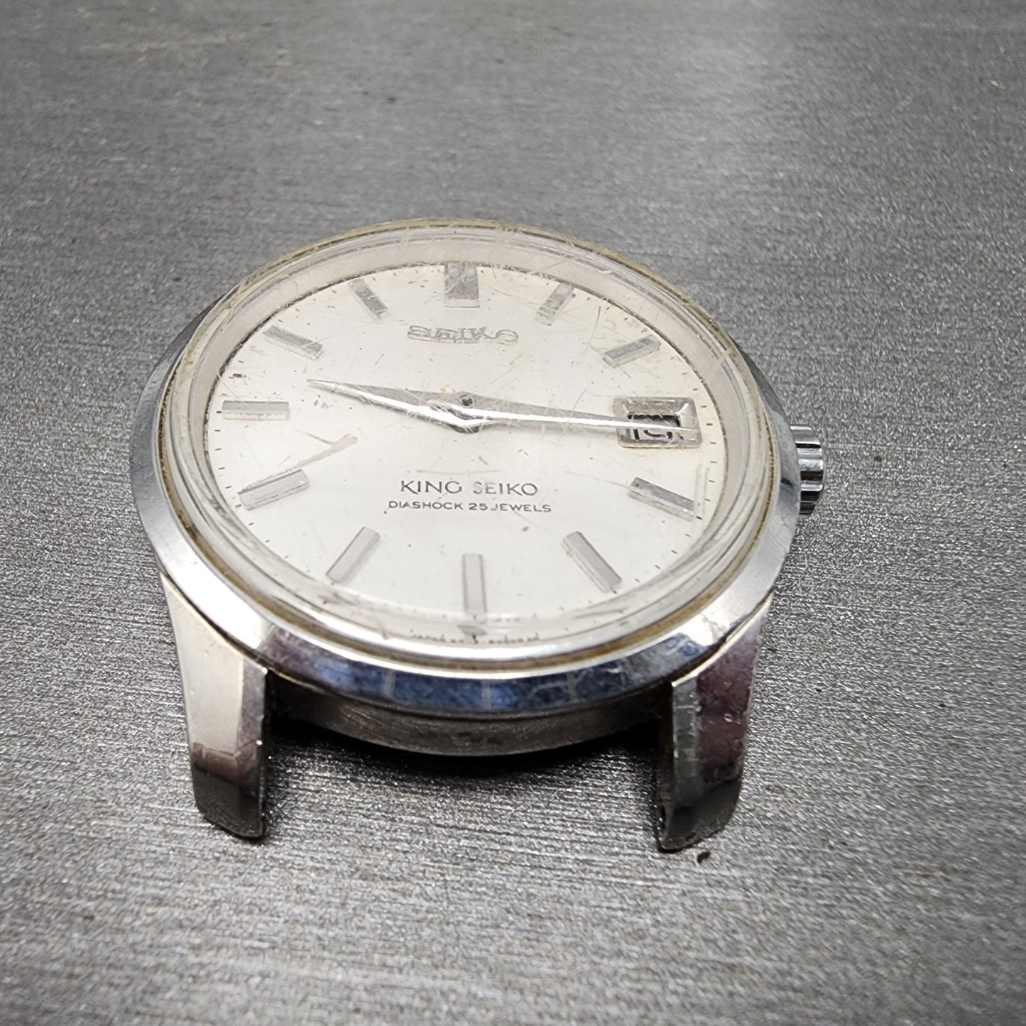 Seiko King Seiko Watch Men 35mm Silver Dial Silver Tone 44028000 Runs READ!!!!!2