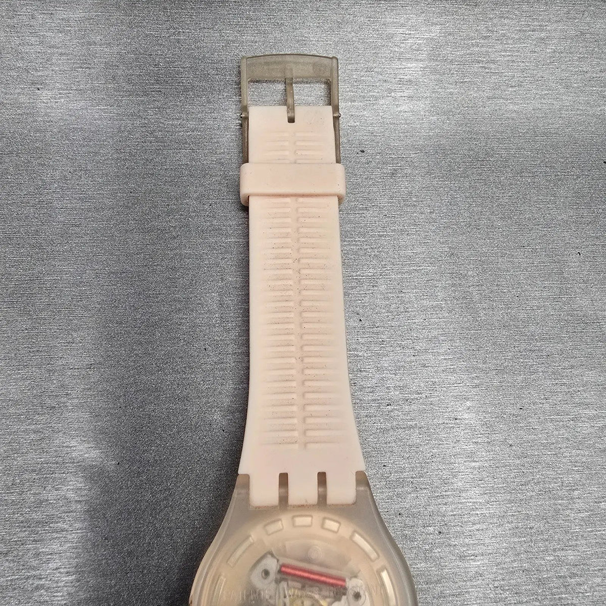 Swatch Rose Rebel Watch Men 41mm Pink Dial Pink Tone Daydate SUOT700 New Batt CH9