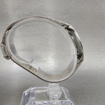 Skagen Watch Women 28mm Black Dial Stainless Steel Round Mesh Band New Battery8