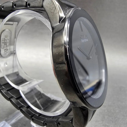 Citizen Eco-Drive Watch Men 40mm Black Dial Black Tone Date J165-S086892 Runs4
