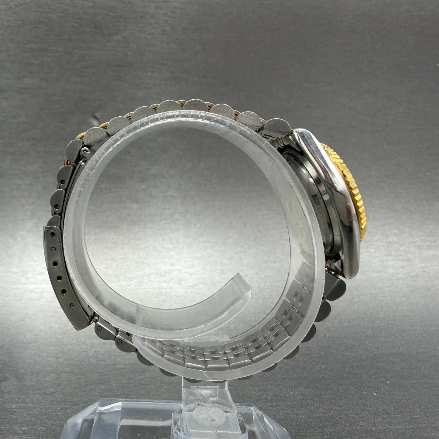 Seiko Watch Women 24mm Gold Dial Two Tone Daydate Round 7n83-0041 New Battery 788