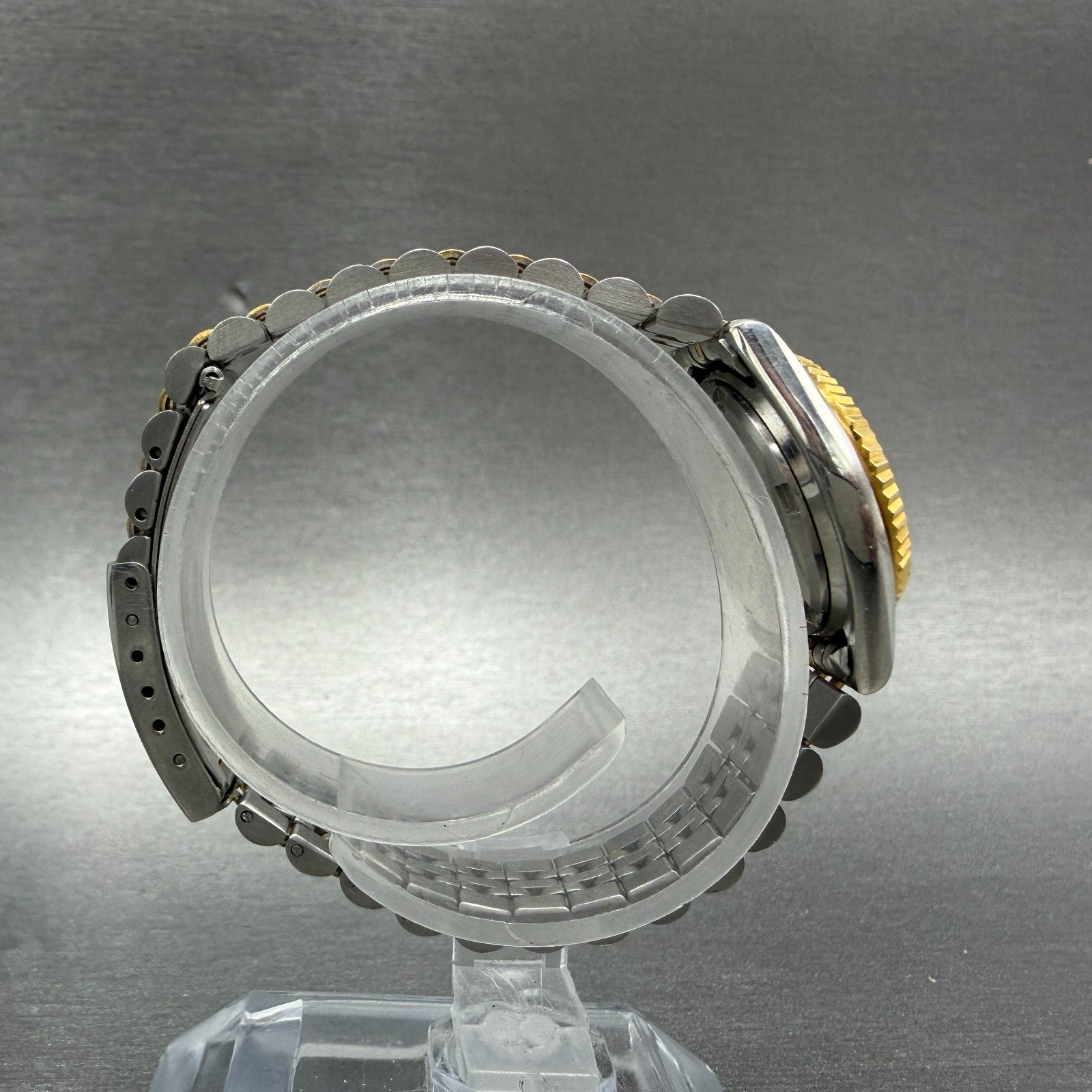Seiko Watch Women 24mm Gold Dial Two Tone Daydate Round 7n83-0041 New Battery 788