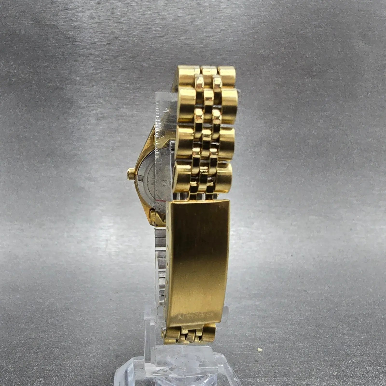 Gruen Precision Watch Women 26mm Gold Dial  Gold Tone Round New Battery8