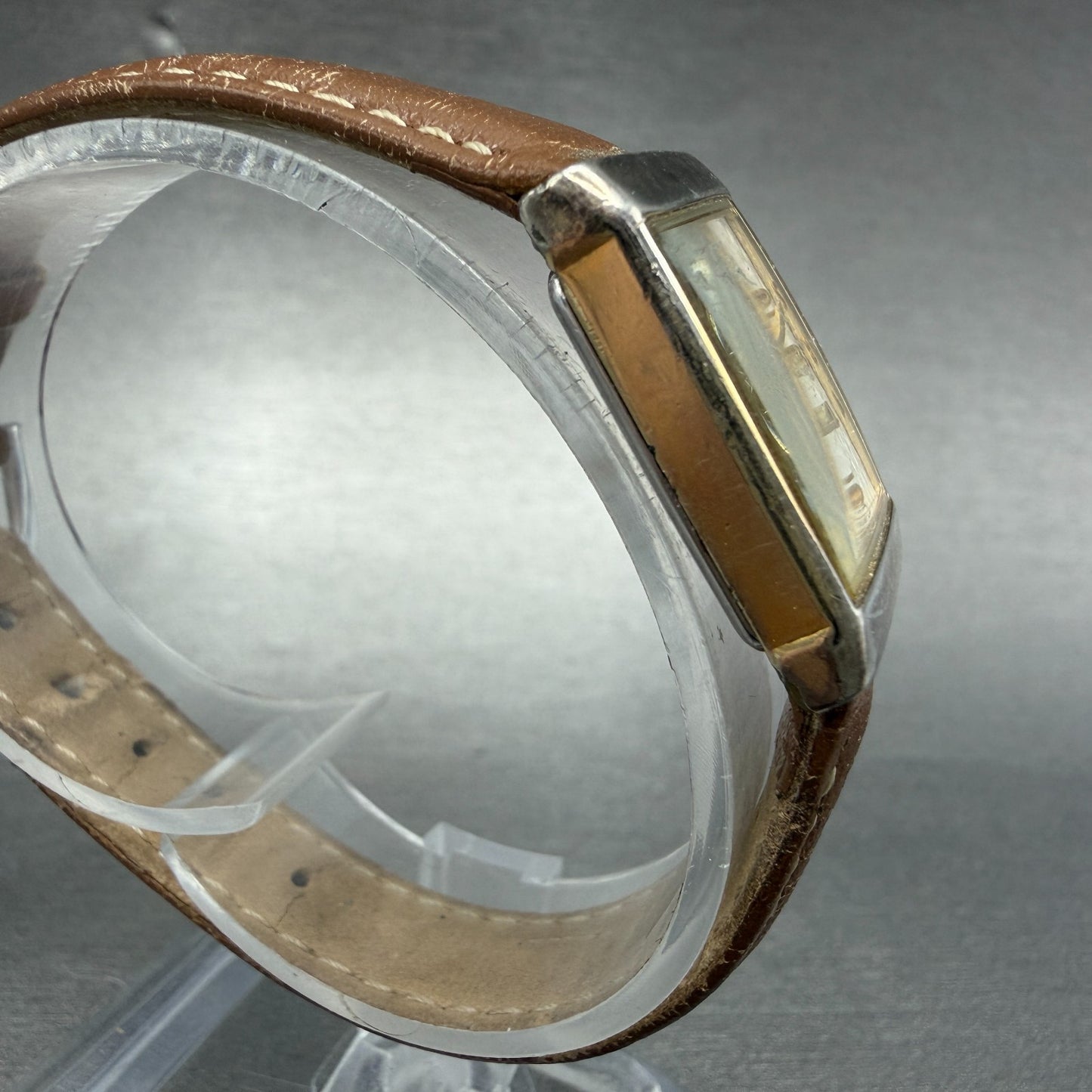 Citizen Elegance Tank Watch Women 18mm White Dial Gold Tone Rectangle New Batt3