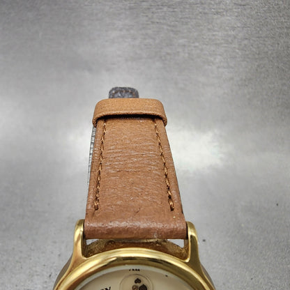 Seiko Alba Mickey Mouse Watch Women 29mm Cream Dial Gold Tone V2540020 New Batt4