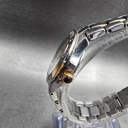 Seiko Coutura Watch Women 26mm MOP Dial Two Tone Date Diamond 7N82-0CG0 NewBat L2