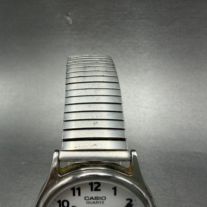 Casio Watch Men 32mm White Dial Silver Tone Round MQ-410 New Battery4