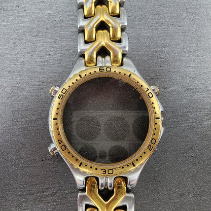 Seiko 7T326G20 Watch Case 37mm Two Tone Bracelet Round Chronogrpah Steel0