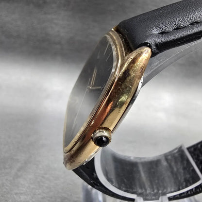 Citizen CQ Watch Men 32mm Black Dial Gold Tone Rectangle 4-795547 New Battery2