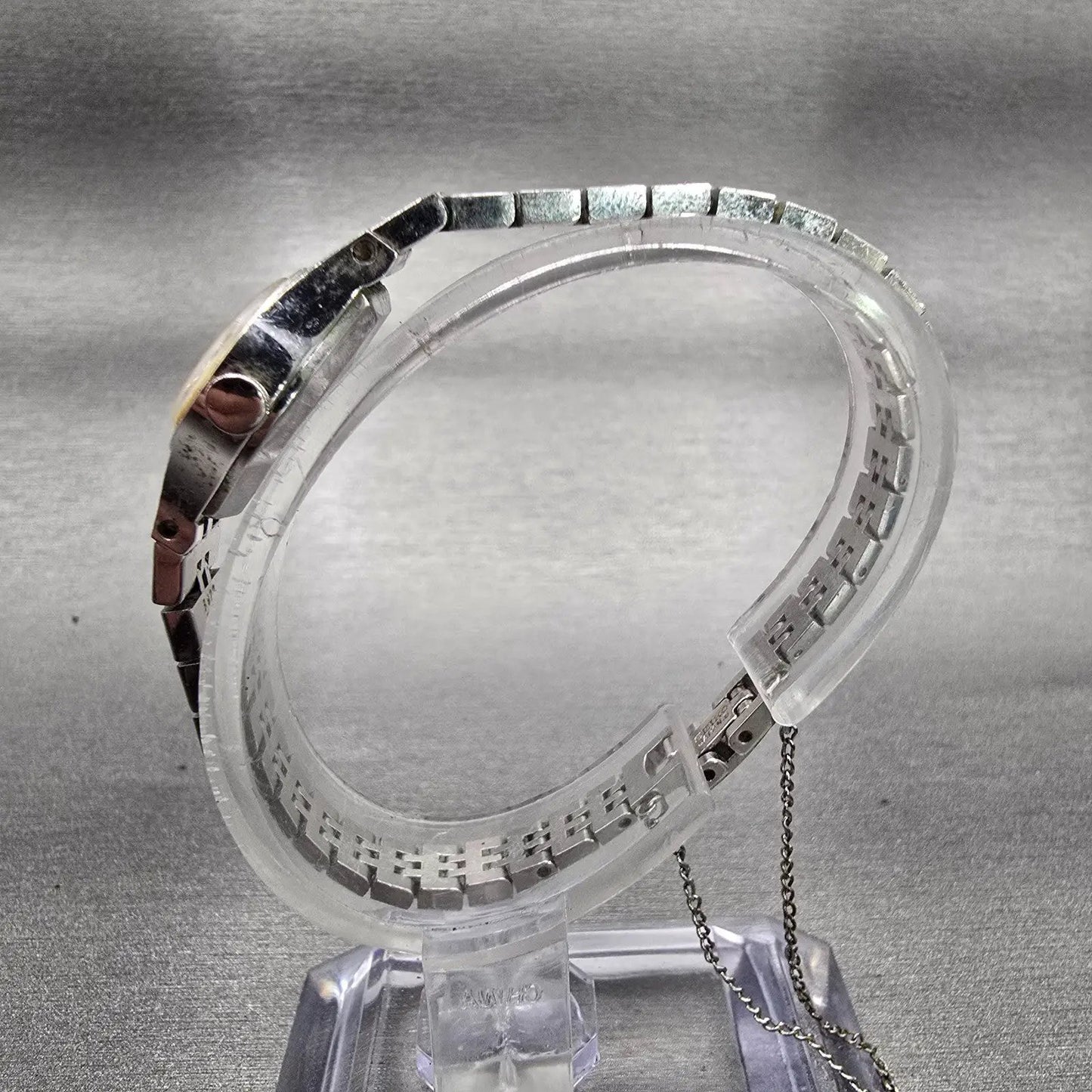 Seiko Watch Women 18mm Silver Dial Silver Tone Oval 1400-7389 Manual Wind Works6