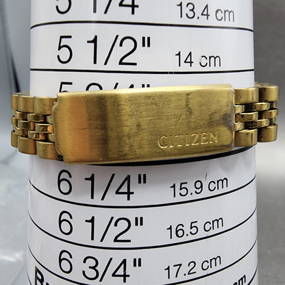 Citizen CQ President Watch Women 26mm MOP Dial Gold Tone Daydate Round New Batt11