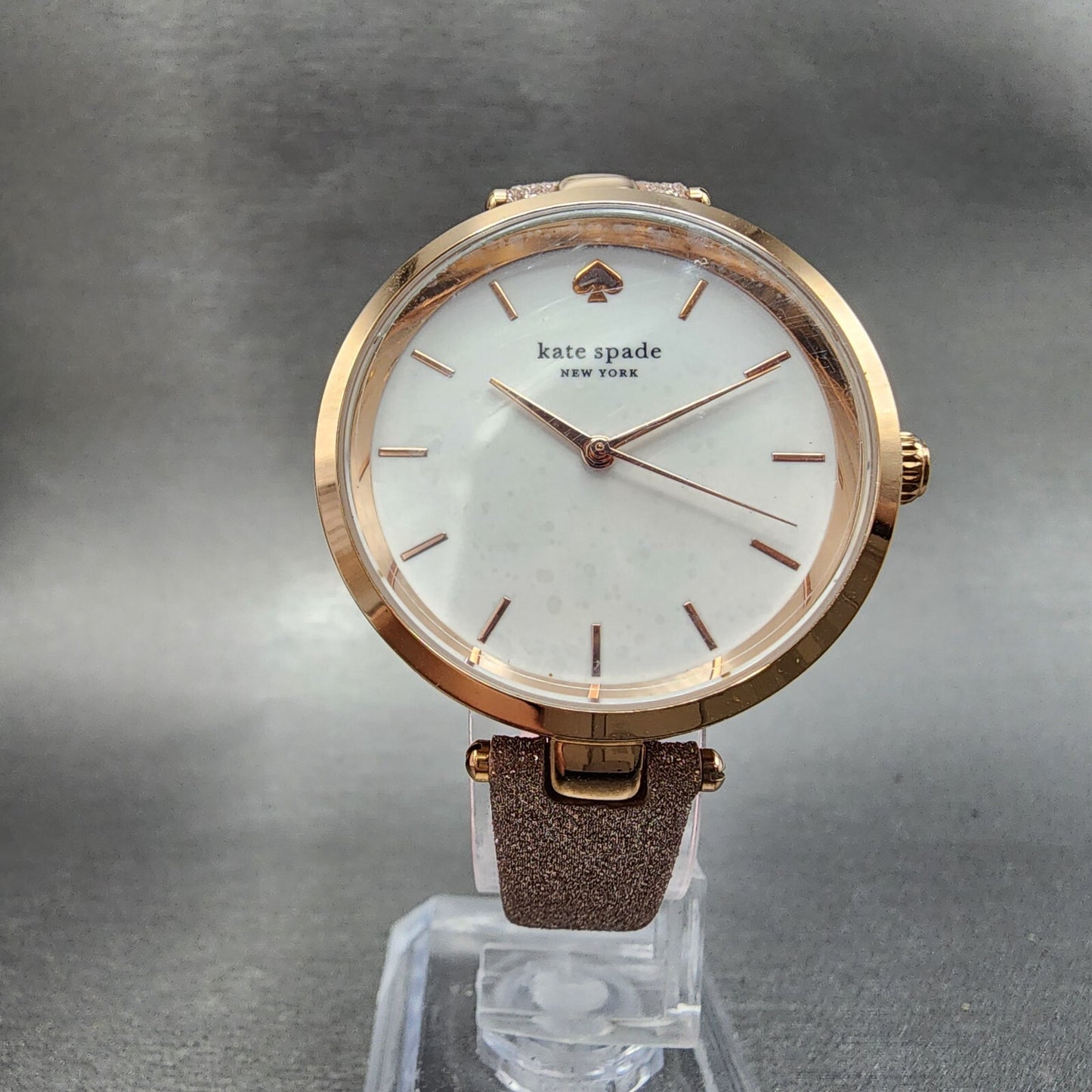 Kate Spade Holland Watch Women 34mm White Dial Rose Gold Tone Round ksw90426