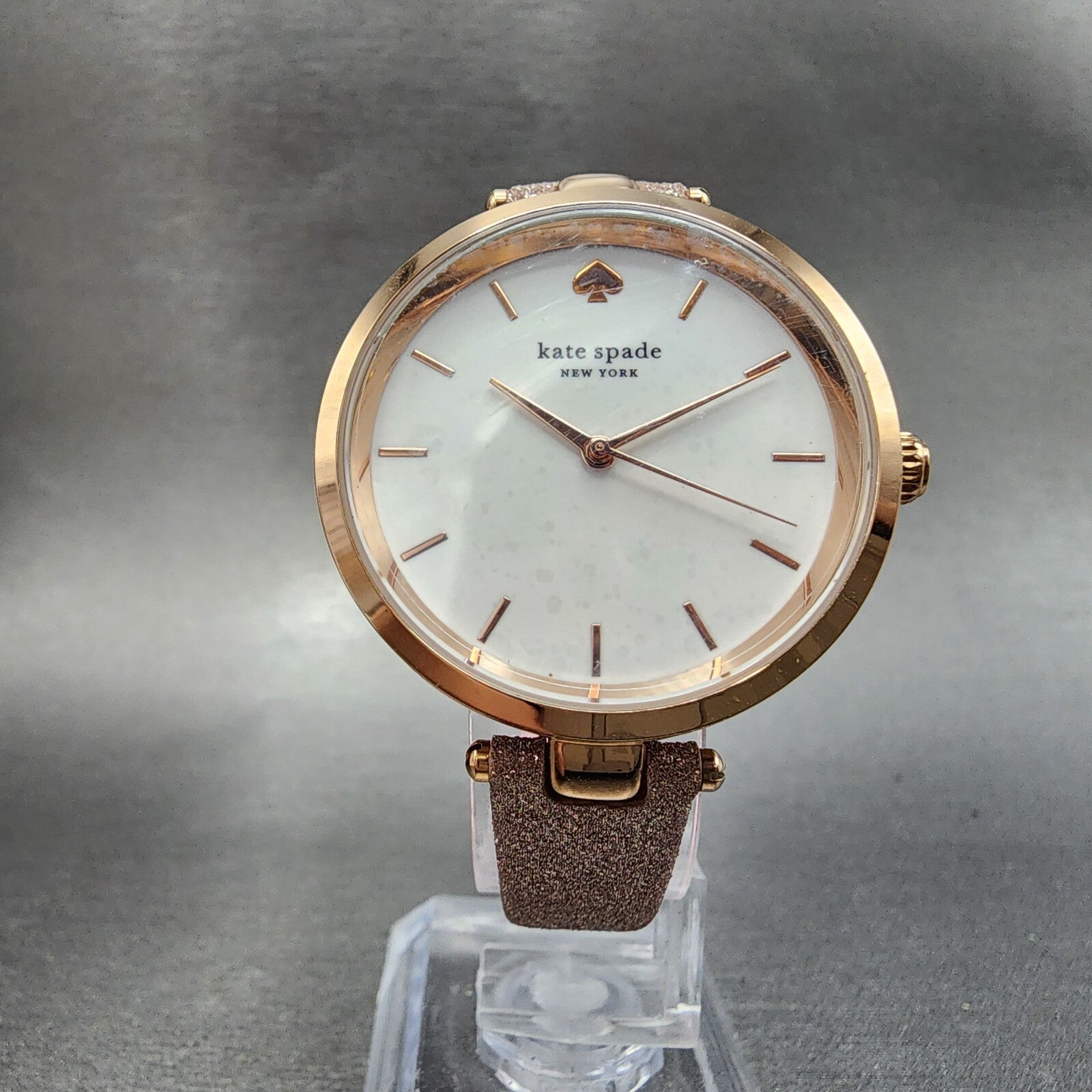 Kate Spade Holland Watch Women 34mm White Dial Rose Gold Tone Round ksw90426