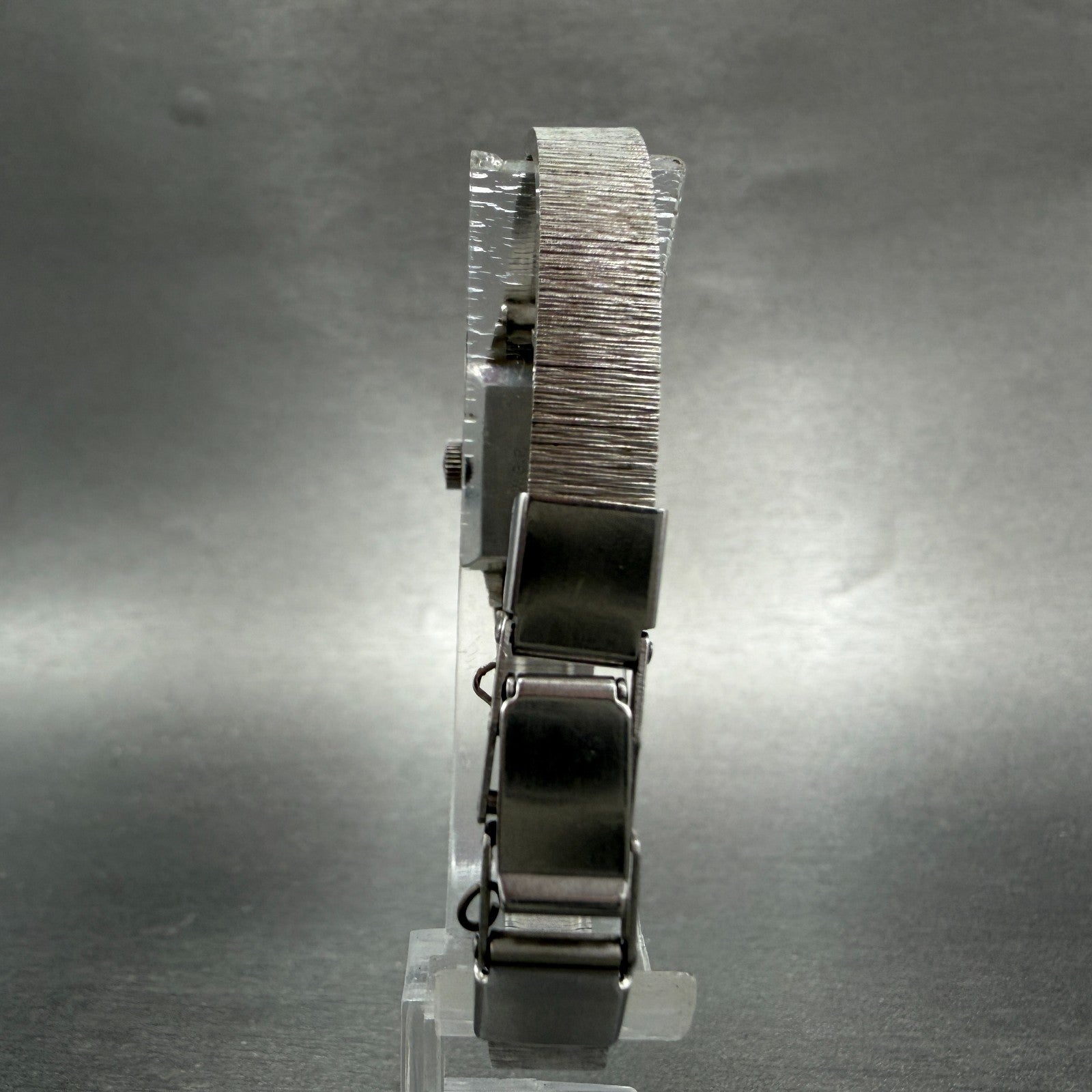 Citizen Watch Women 15mm Green Dial Silver Tone Rectangle Manual Wind Runs VTG7