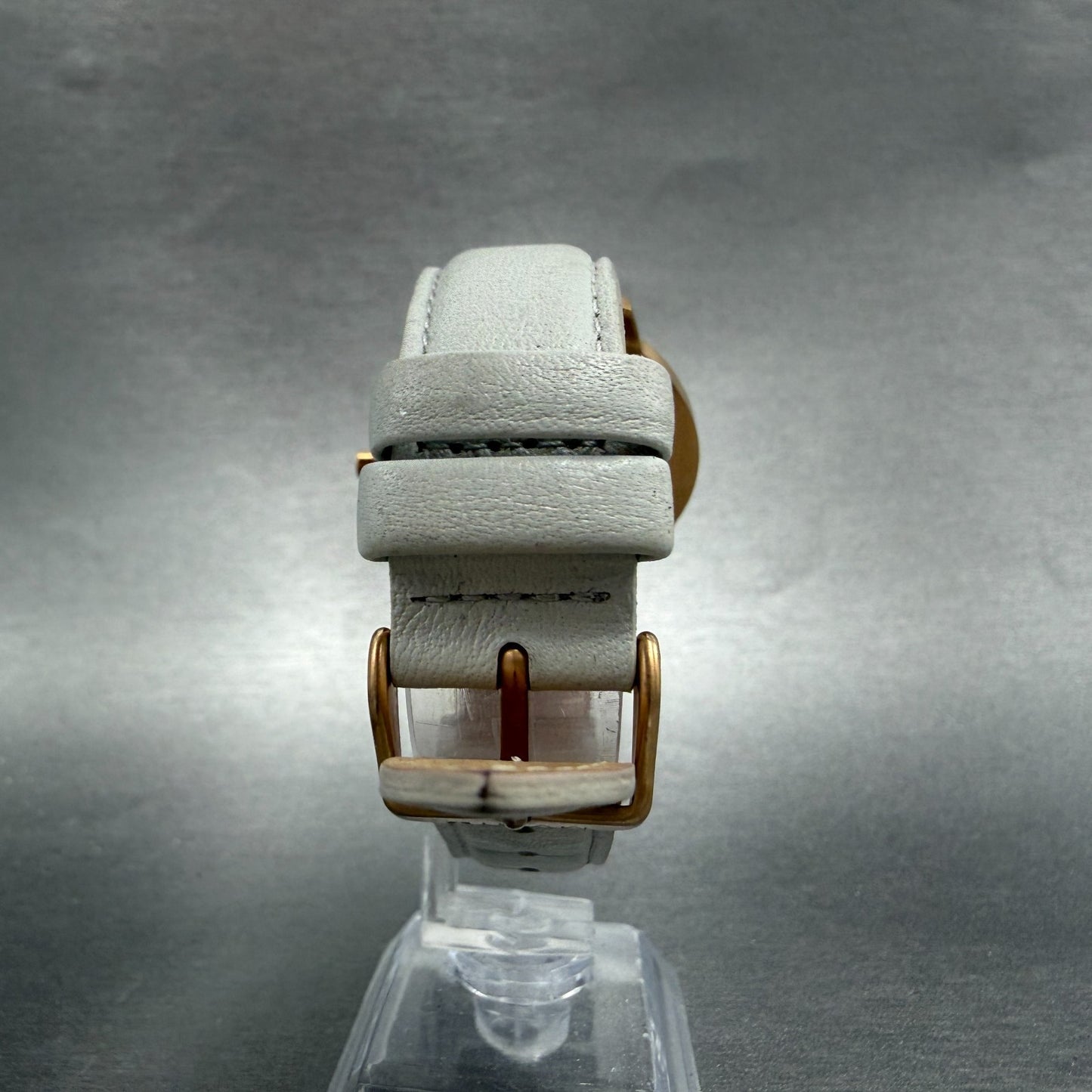MVMT Boulevard Watch Women 38mm White Dial Rose Gold Tone Leather New Battery L7