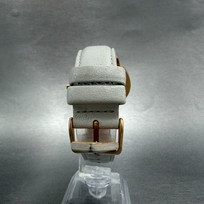 MVMT Boulevard Watch Women 38mm White Dial Rose Gold Tone Leather New Battery L7