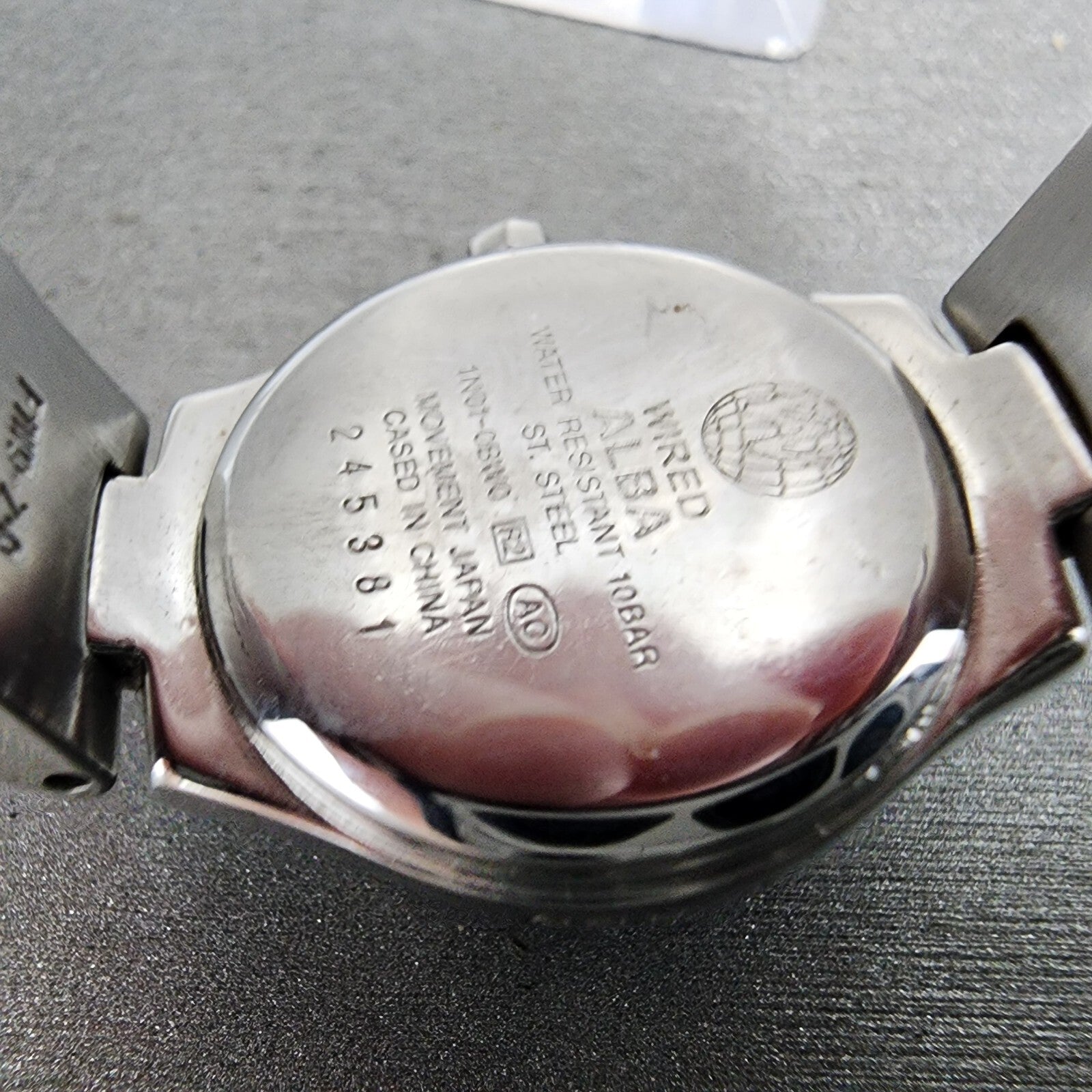 Seiko ALBA Wired Watch Women 21mm Purple Dial Steel Round 1N010BW0 New Battery9