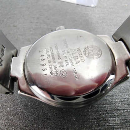 Seiko ALBA Wired Watch Women 21mm Purple Dial Steel Round 1N010BW0 New Battery9