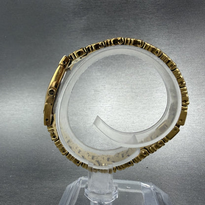 Seiko Watch Women 17mm Champagne Dial Gold Tone Oval 1N00-6P30 New Battery6