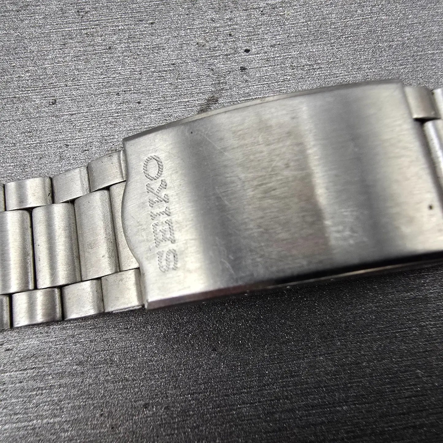 Seiko  Bracelet 20mm Stainless Steel Silver Tone Tri Folding Clasp VTG Japan12