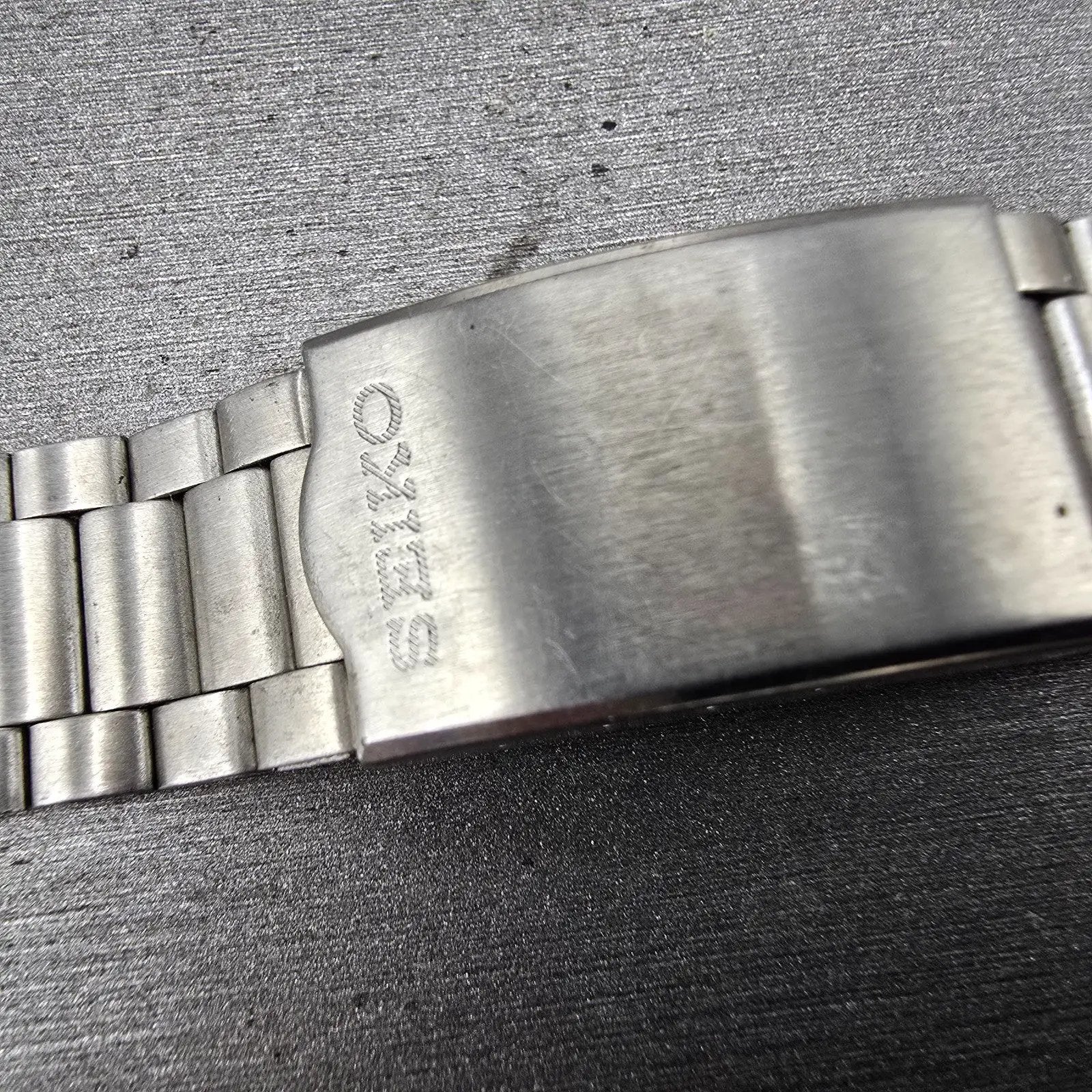 Seiko  Bracelet 20mm Stainless Steel Silver Tone Tri Folding Clasp VTG Japan12