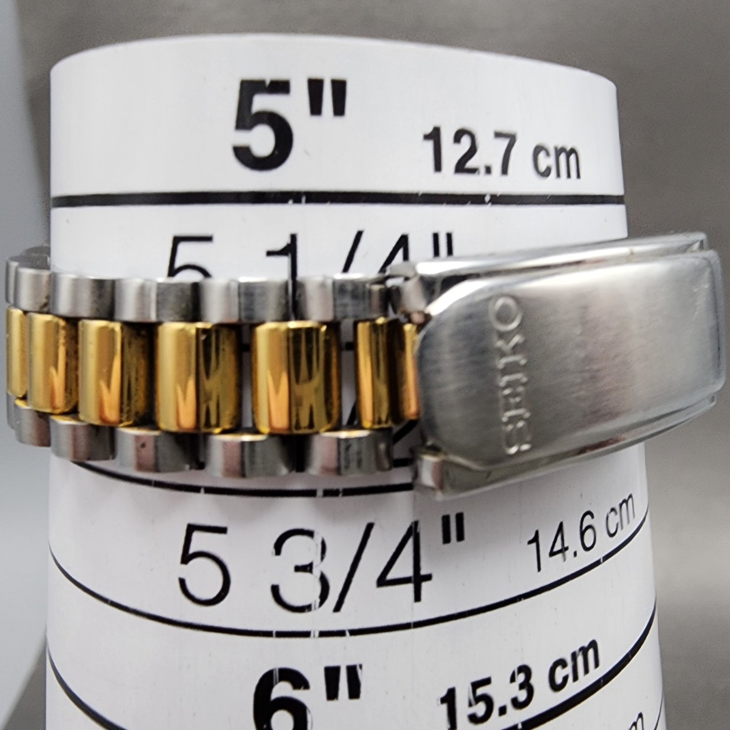 Seiko Watch Women 24mm Gold Dial Two Tone Daydate Round 7n830041 New Battery AB10