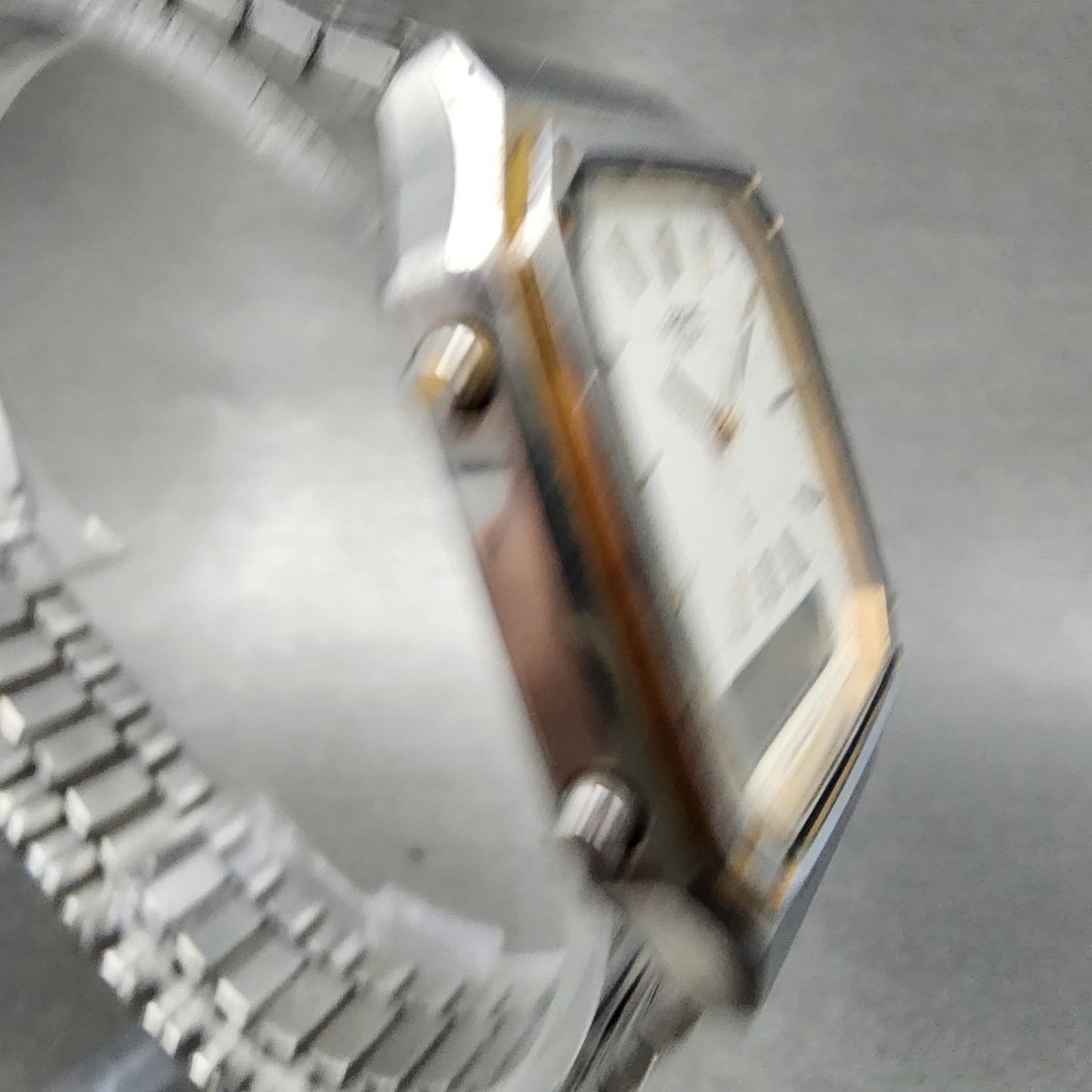 Seiko Analog Digital Watch Men 32mm White Dial Two Tone Alarm H4495150 PARTS4