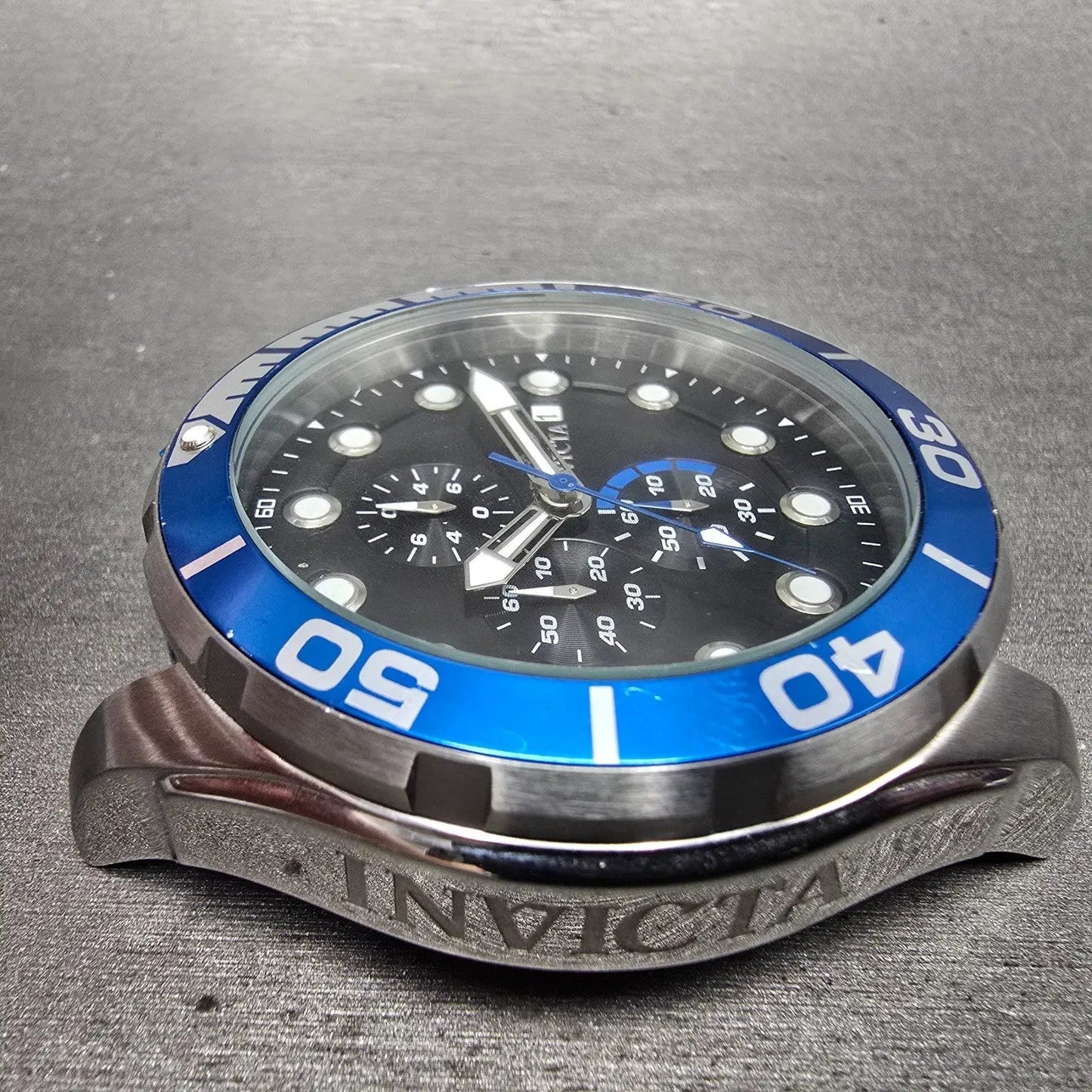 Invicta Pro Diver Chronograph Watch Men 51mm Black Dial Silver Tone 16232 NewBat2