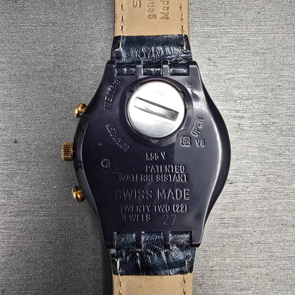 Swatch Chrono Timeless Zone Watch Men 37mm Silver Dial SCN104 New Battery NOS8