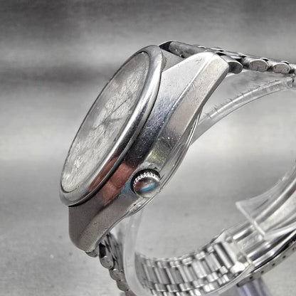 Seiko Type II Watch Men 36mm White Dial Silver Tone Daydate 4623-8020 New Batt2