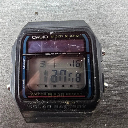Casio WL-10 Watch Men 35mm Black Multi Alarm Solar Digital PARTS Vintage2