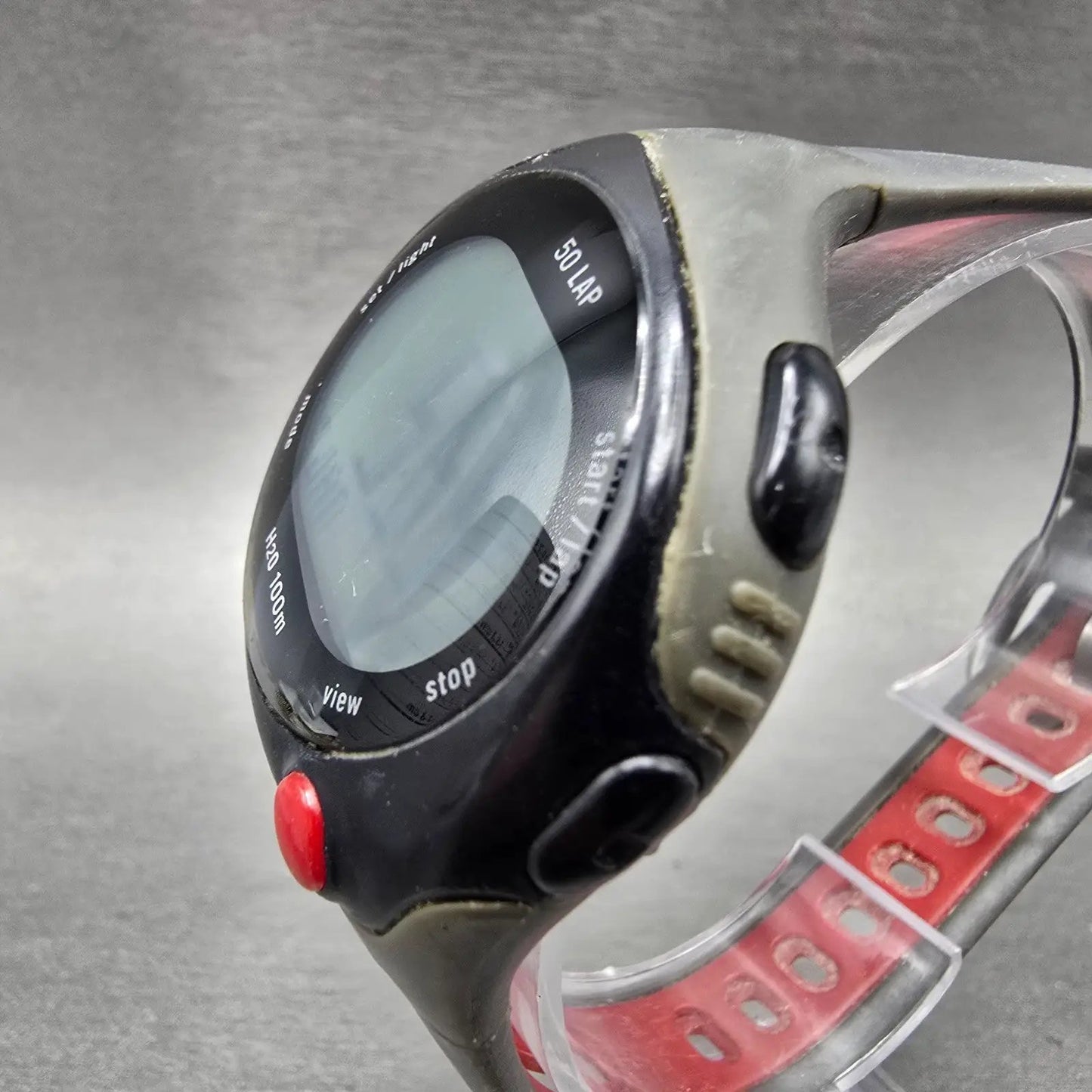 Nike Triax Bowerman Watch Men 39mm Black Gray Red Chronograph New Battery2