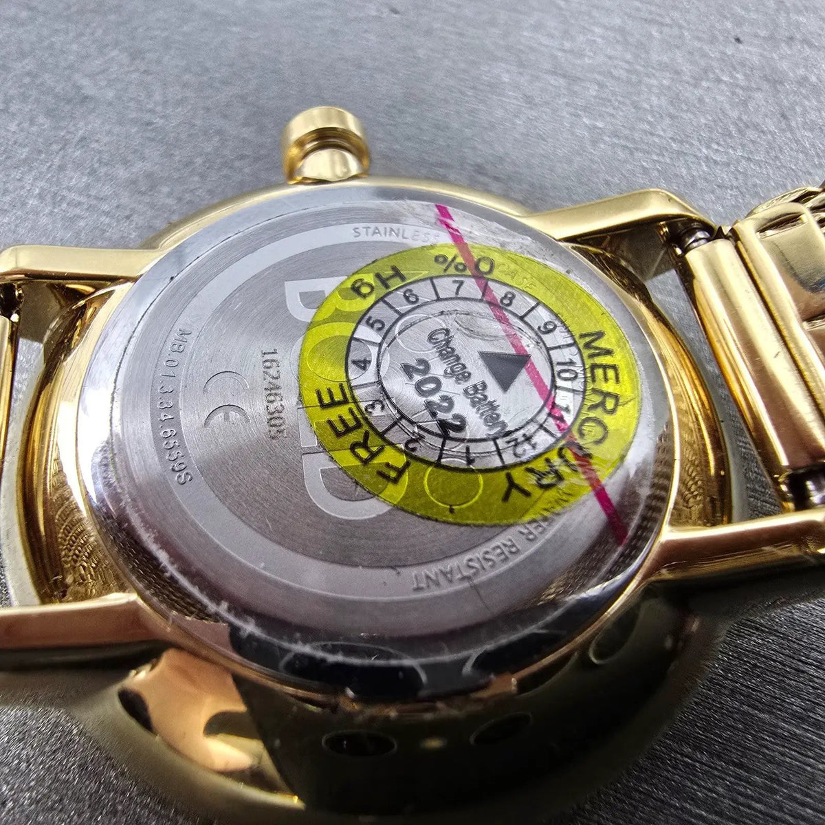 Movado Bold Shimmer Watch Women 34mm Gold Dial Gold Round 3600151 New Battery9