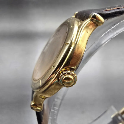 Seiko Age of Discovery Watch Women 26mm Gold Tone Date 3Y02-0B00 New Battery VTG2